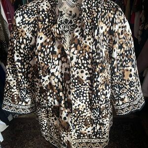 Carole Little blazer. 3 quarter sleeves.